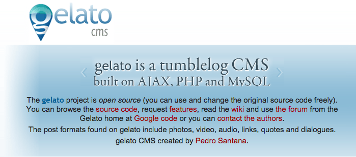 Gelato CMS, otra alternativa futura a WordPress