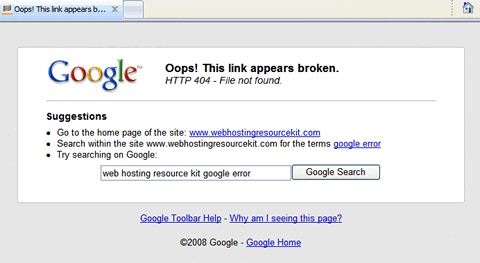 googlerror 404