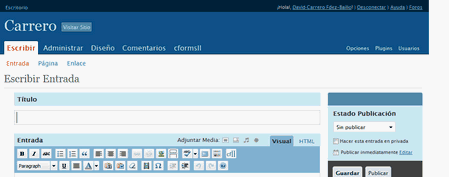 Ajusta diseño administración WordPress 2.5 a 1000 pixeles