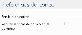 preferencias correo plesk