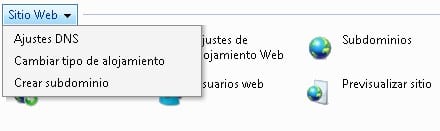 sitios web ajustes dns plesk