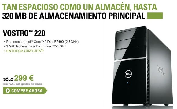 dell con 320mb almacenamiento