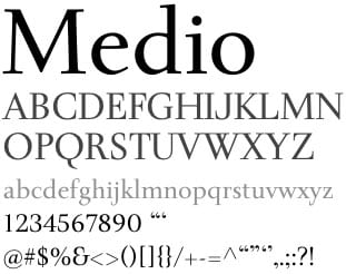 medio tipografia