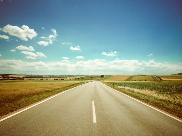 en la carretera de vacaciones
