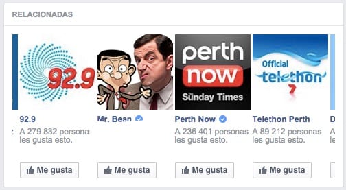 "Sugerencias de Páginas" clave en el crecimiento en Facebook