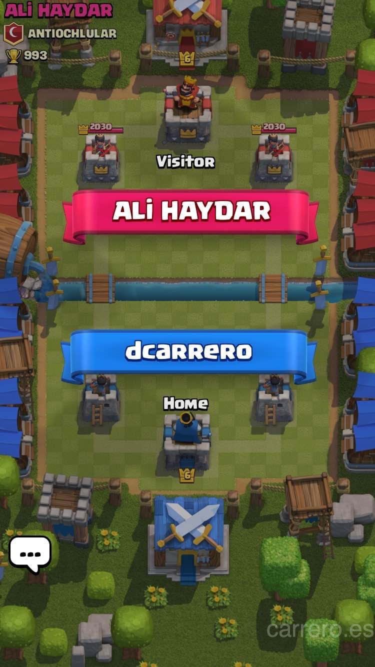 clash royale luchas contra un oponente online
